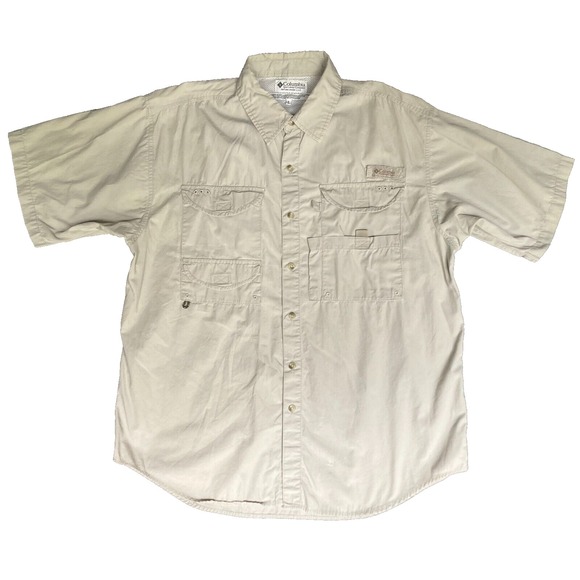 Columbia Other - Columbia PFG Cargo Utility Shirt Mens L Vented Fishing Button Up Outdoor Camp